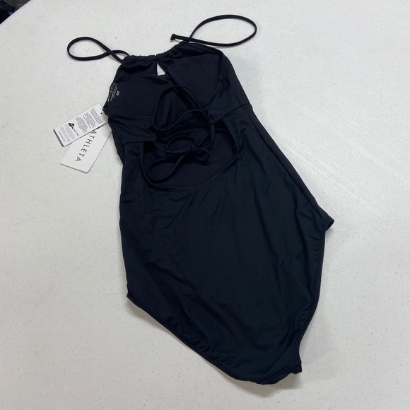 ATHLETA BLACK HIGH NECK KEYHOLE ONE Piece NWT - Picture 5 of 5